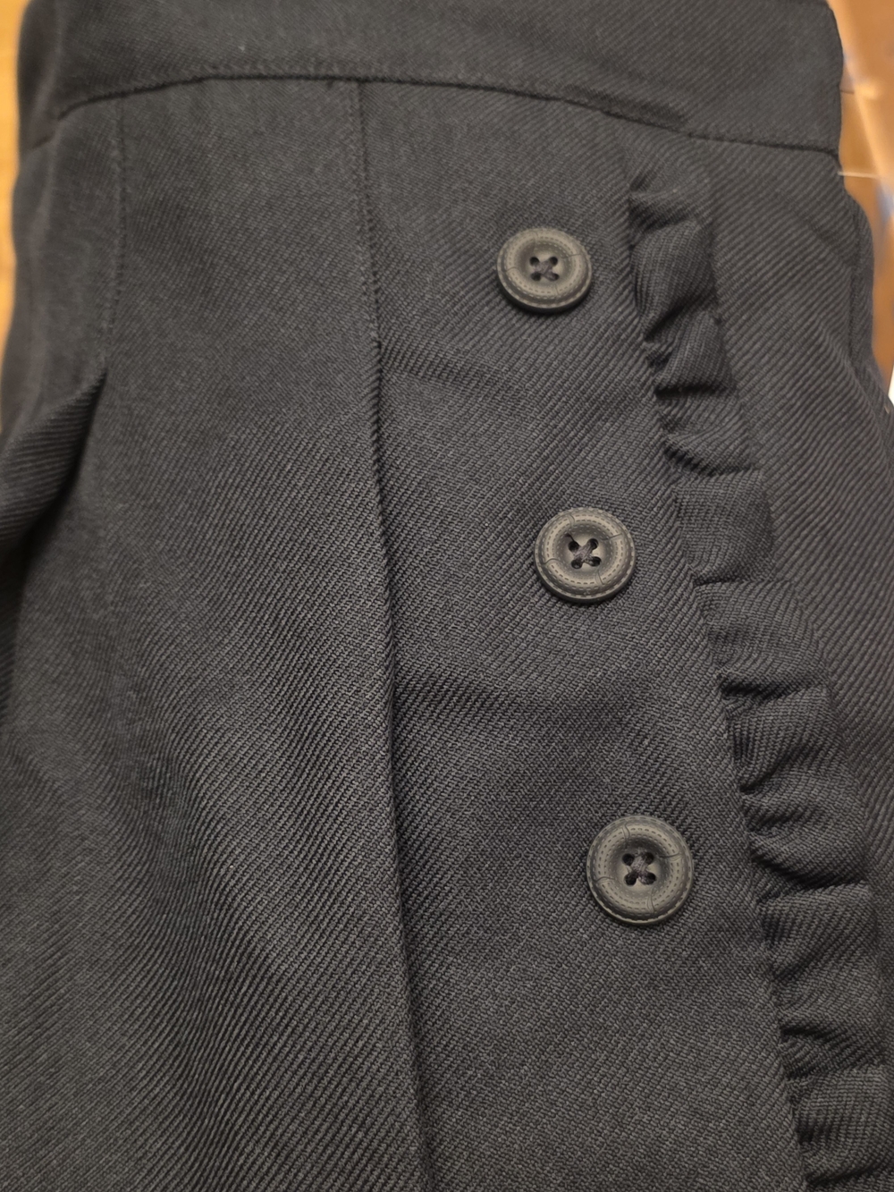 Nautica Girls Dark Navy Pleated Skort with Button Accents Size 4 School Uniform - Picture 4 of 9